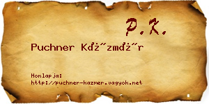 Puchner Kázmér névjegykártya